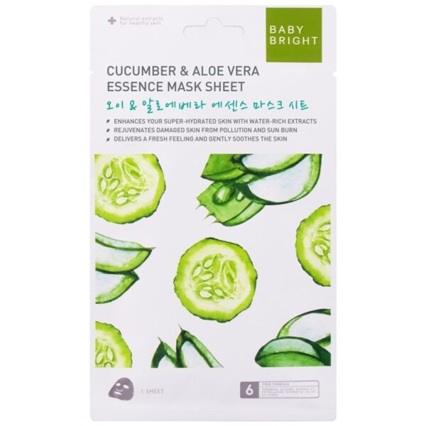 Baby Bright Mask Sheet Cucumber Aloe Vera Essence 1'S Оригинал