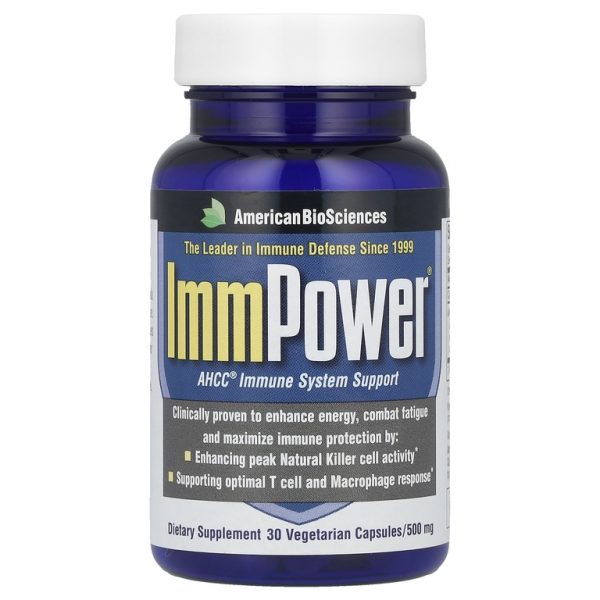 American Biosciences, ImmPower®, поддержка иммунной системы AHCC®, 30 вегетарианских капсул