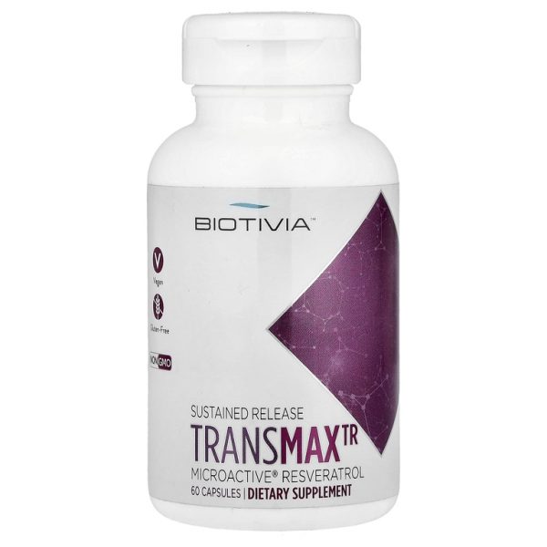 Biotivia, TransmaxTR, ресвератрол MicroActive®, 60 капсул (500 мг в 1 капсуле)