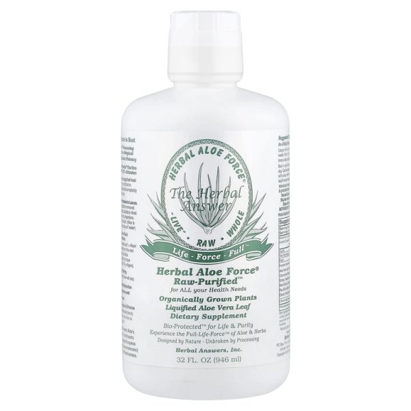 Herbal Answers, Herbal Aloe Force, Raw Purified, 946 мл (32 жидких унции)