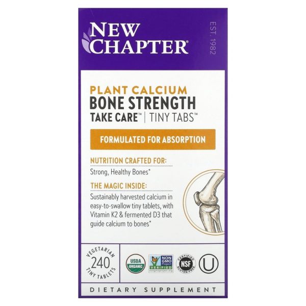 New Chapter, Bone Strength Take Care, добавка для укрепления костей с растительным кальцием, 240 вегетарианских мини-таблеток