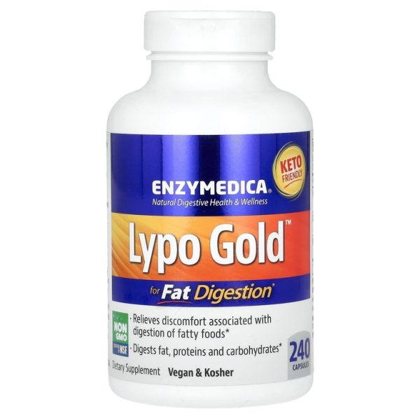 Enzymedica, Lypo Gold, для усвоения жиров, 240 капсул