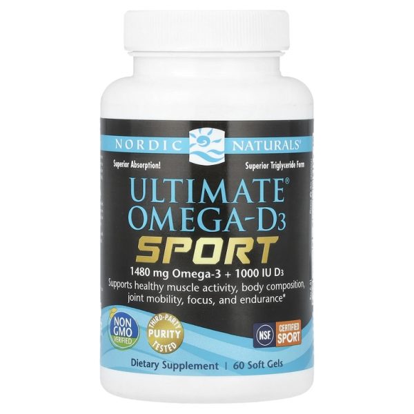 Nordic Naturals, Ultimate Omega®-D3, Sport, 60 капсул