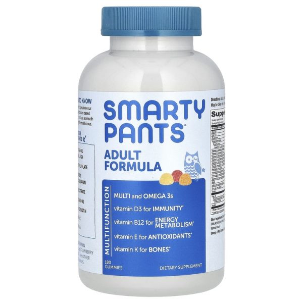 SmartyPants, Смесь для взрослых, лимон, апельсин и клубника, банан, 180 жевательных таблеток