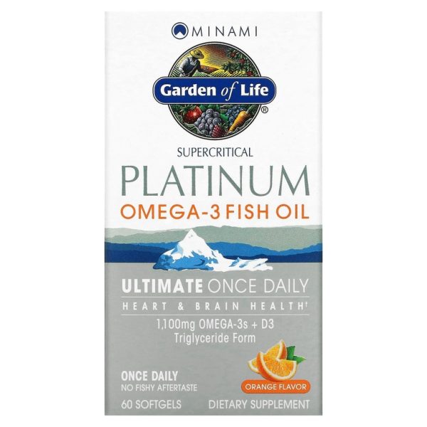 Minami Nutrition, Supercritical Platinum, рыбий жир с омега-3, апельсин, 1,1 г, 60 мягких таблеток (Товар снят с продажи)