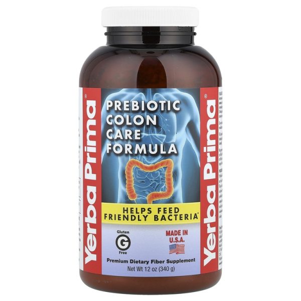 Yerba Prima, Формула для ухода за кишечником с пребиотиками, 340 г (12 унций)