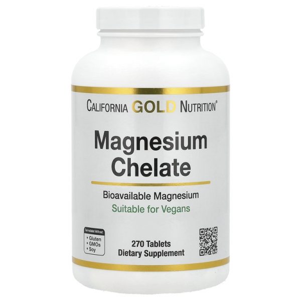 California Gold Nutrition, хелат магния с кальцием, 270 таблеток