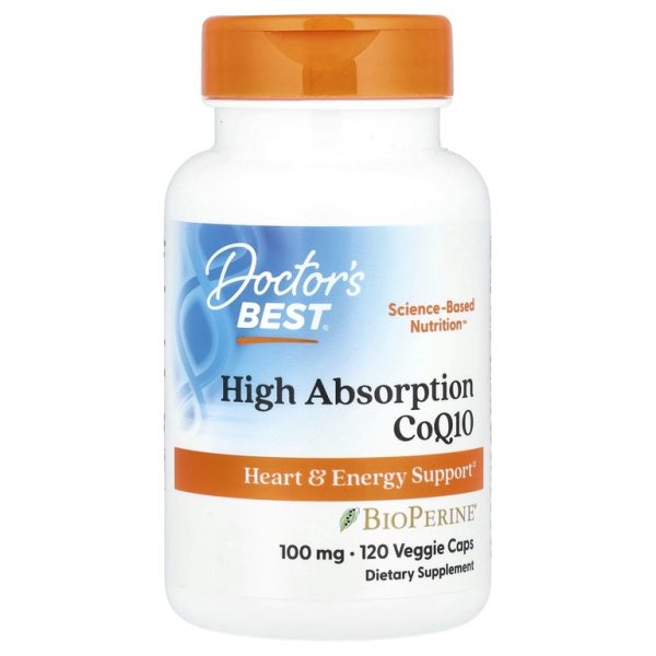 Doctor's Best, легкоусвояемый коэнзим Q10 с BioPerine®, 100 мг, 120 растительных капсул