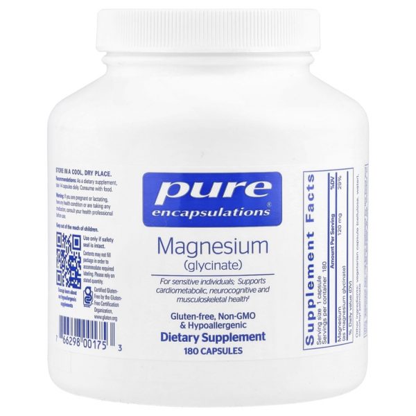 Pure Encapsulations, Магний (глицинат), 120 мг, 180 капсул