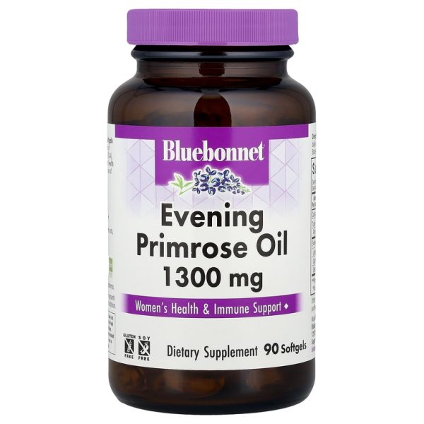 Bluebonnet Nutrition, масло примулы вечерней, 1300 мг, 90 мягких желатиновых капсул