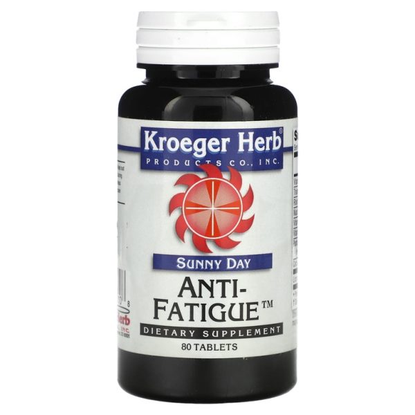 Kroeger Herb Co, Sunny Day, Anti-Fatigue, средство от усталости, 80 таблеток