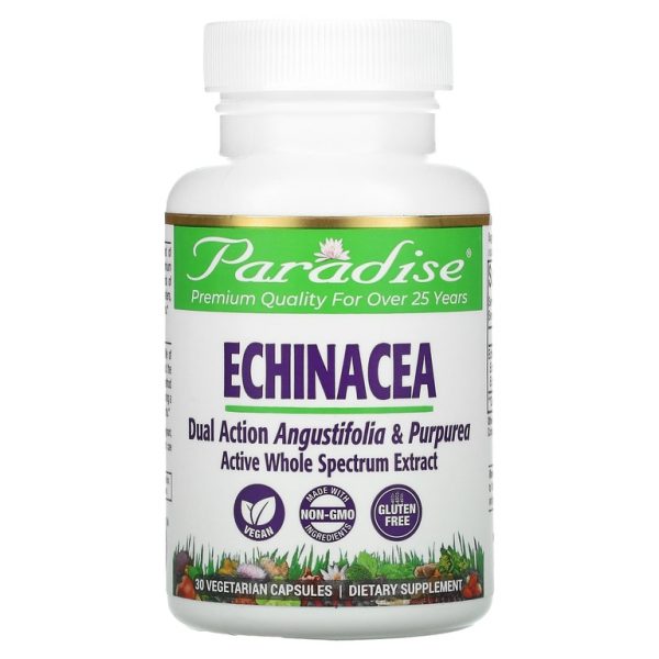 Paradise Herbs, Эхинацея, 250 мг, 30 вегетарианских капсул (Товар снят с продажи)