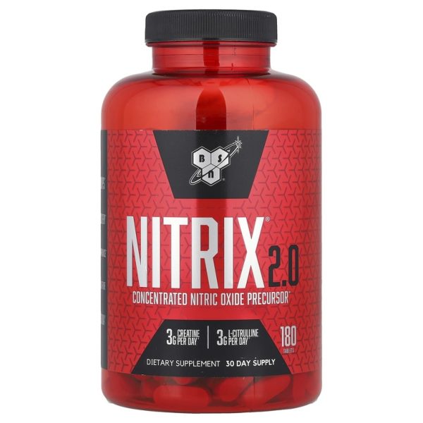BSN, Nitrix 2.0, концентрированный прекурсор оксида азота, 180 таблеток