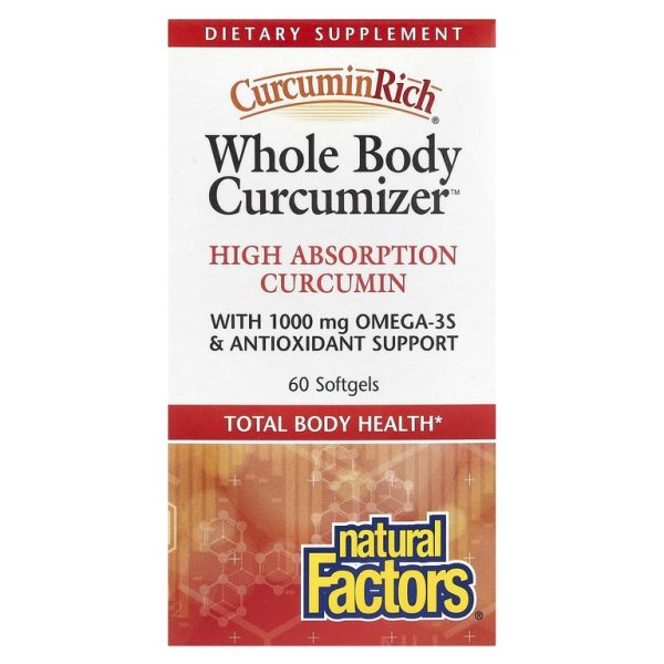 Natural Factors, CurcuminRich, куркумизатор для всего тела, 60 капсул (Товар снят с продажи)