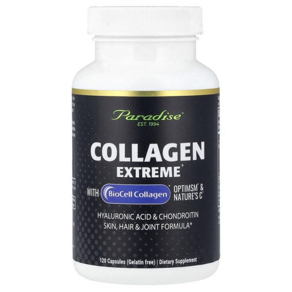 Paradise Herbs, Collagen Extreme® с BioCell Collagen®, OptiMSM® и Nature's C®, 120 капсул
