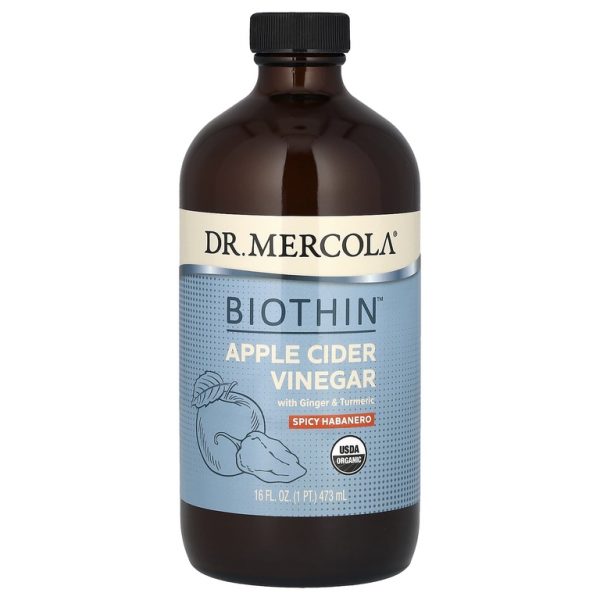 Dr. Mercola, органический яблочный кетоуксус, острый, 473 мл (16 унций) (Товар снят с продажи)