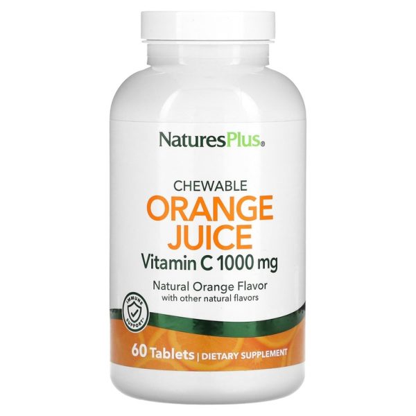 NaturesPlus, апельсиновый сок, витамин C, натуральный апельсин, 1000 мг, 60 таблеток