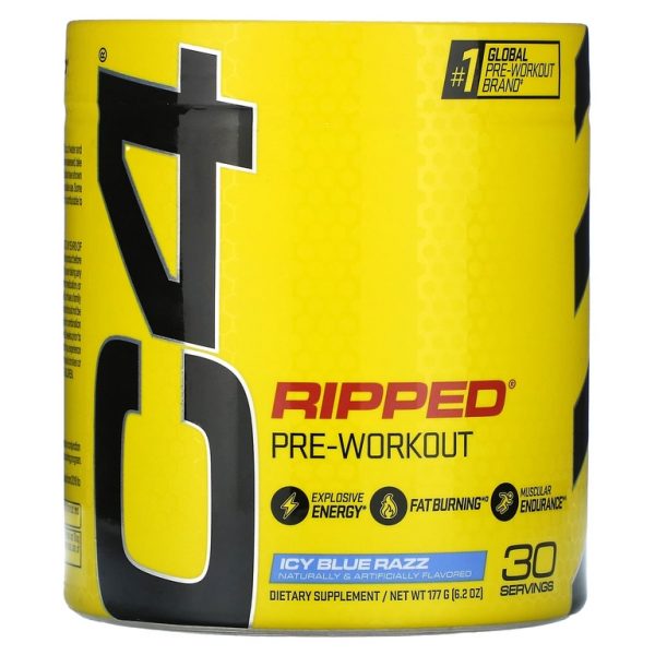 C4 / Cellucor, C4 Ripped, Explosive Pre-Workout, ледяная голубая роза, 180 г (6,3 унции)