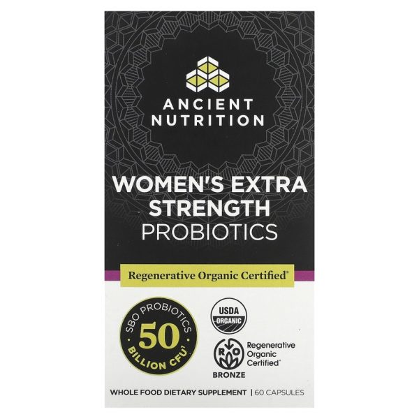 Ancient Nutrition, пробиотики с повышенной силой действия для женщин, 60 капсул