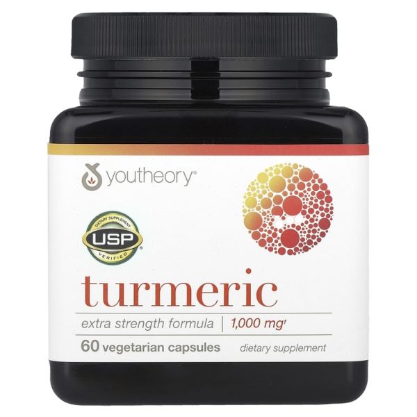 Youtheory, Куркума, формула повышенной силы, 60 вегетарианских капсул