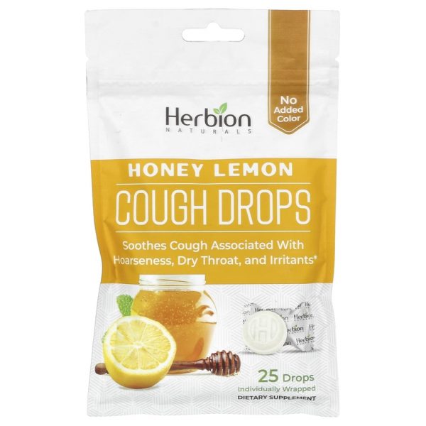 Herbion Naturals, леденцы от кашля с мёдом и лимоном, 25 шт.