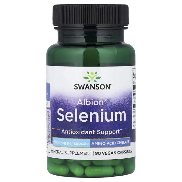 Swanson, Albion®, селен, 200 мкг, 90 веганских капсул