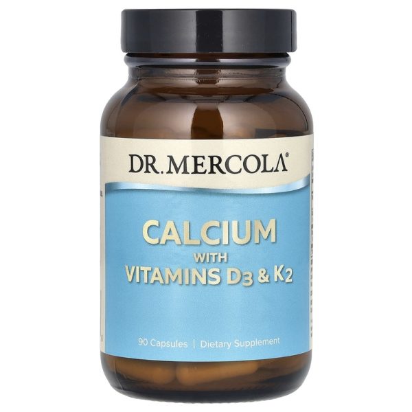 Dr. Mercola, кальций с витаминами D3 и К2, 90 капсул
