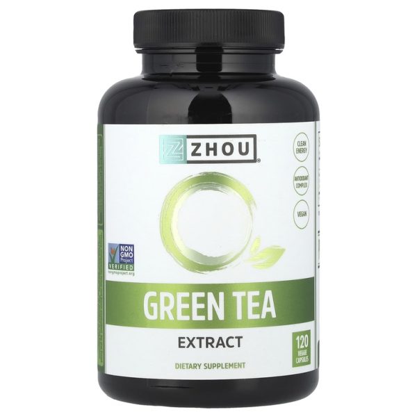 Zhou Nutrition, экстракт зелёного чая, 500 мг, 120 растительных капсул