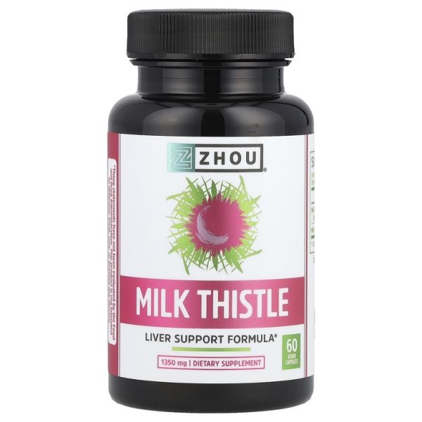 Zhou Nutrition, Расторопша, 60 растительных капсул (450 мг на капсулу)