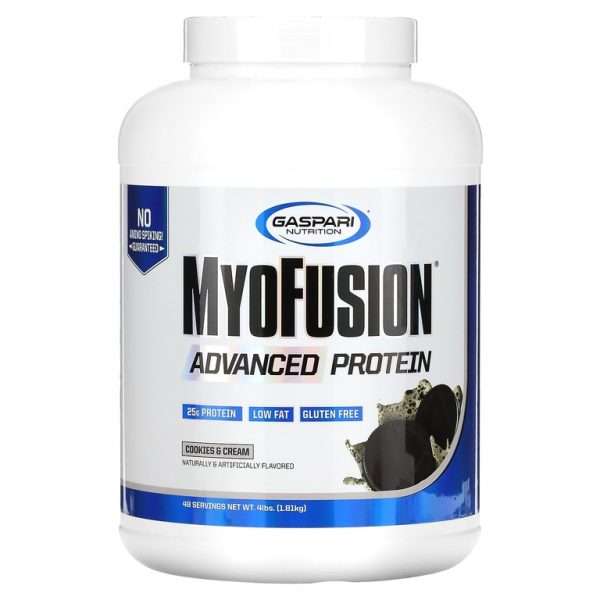 Gaspari Nutrition, MyoFusion Advanced, протеин, печенье и сливки, 1814 г (4 фунта) (Товар снят с продажи)