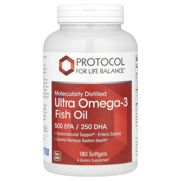 Protocol for Life Balance, очищенный на молекулярном уровне рыбий жир с ультраомега-3, 180 капсул