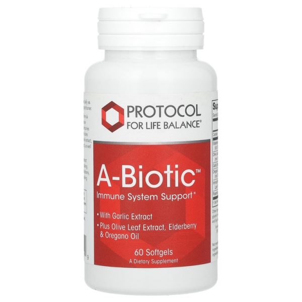 Protocol for Life Balance, A-Biotic, поддержка иммунной системы, 60 мягких таблеток
