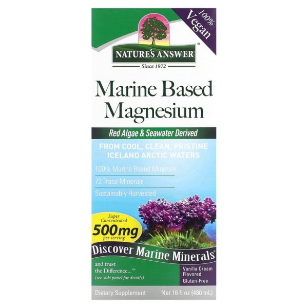 Nature's Answer, Морской магний, ванильный крем, 500 мг, 480 мл (16 жидк. унц.)
