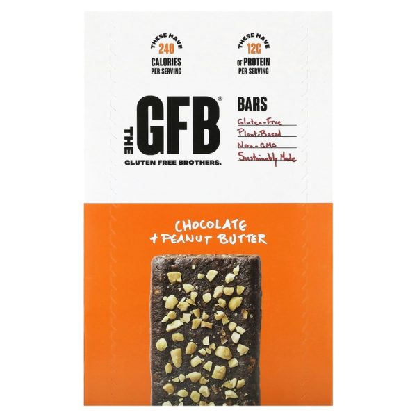 The GFB, Батончики без глютена, шоколад и арахисовая паста, 12 батончиков, 58 г (2,05 унции) (Товар снят с продажи)