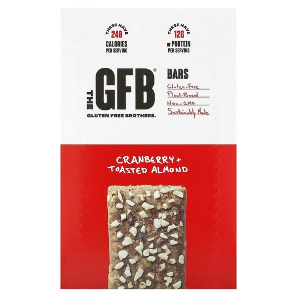 The GFB, Батончики без глютена, клюква + обжаренный миндаль, 12 батончиков, 58 г (2,05 унции) (Товар снят с продажи)