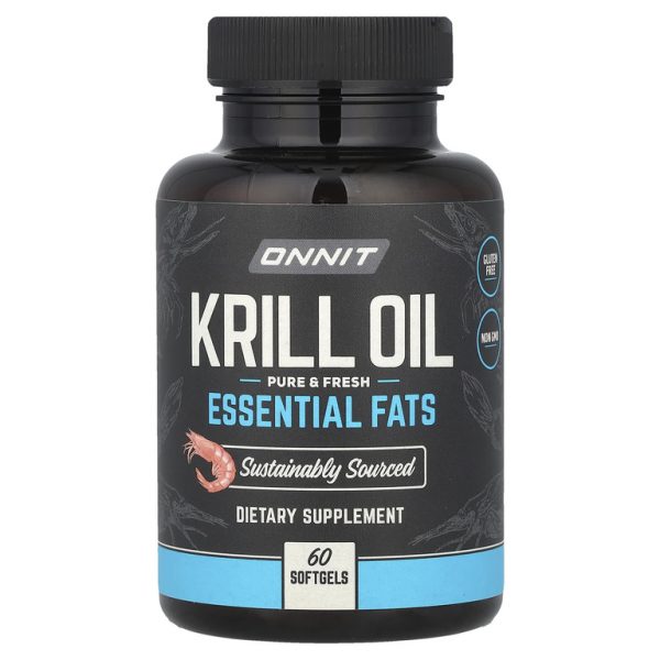 Onnit, масло криля, незаменимые жирные кислоты, 60 мягких капсул