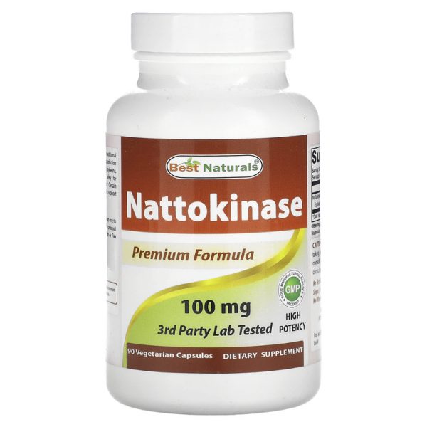 Best Naturals, Наттокиназа, 100 мг, 90 вегетарианских капсул