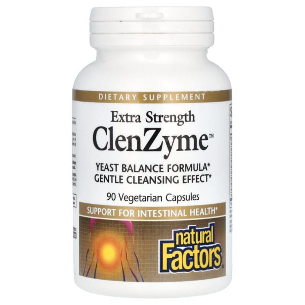 Natural Factors, ClenZyme, повышенная сила действия, 90 вегетарианских капсул