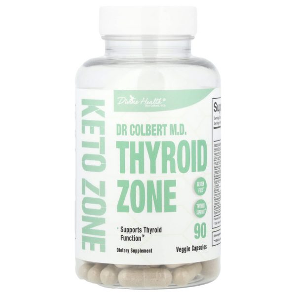 Divine Health, доктора медицины Кольбера Thyroid Zone, 90 растительных капсул