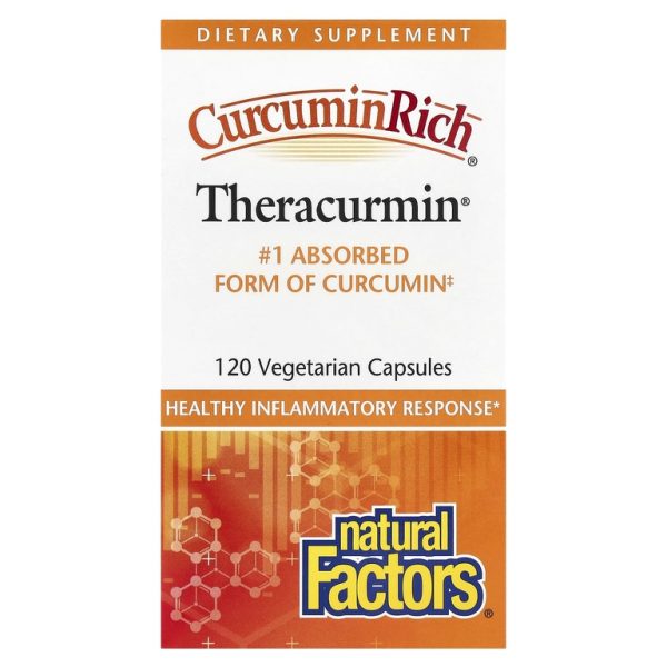 Natural Factors, CurcuminRich, Theracurmin, куркумин, 30 мг, 120 вегетарианских капсул