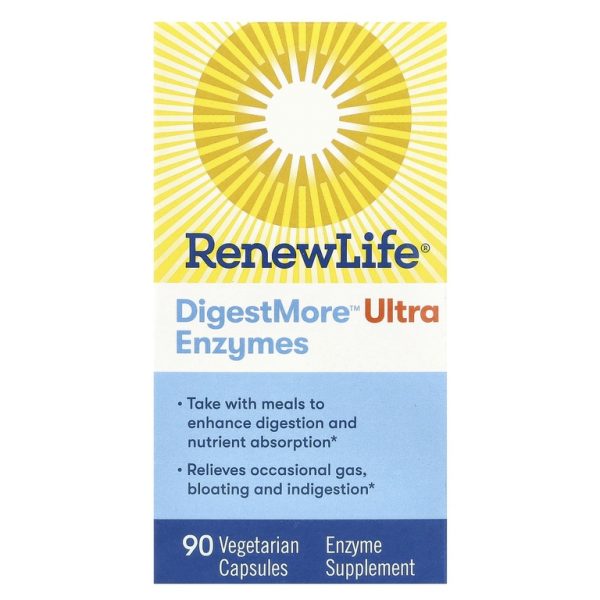 Renew Life, DigestMore Ultra Enzymes, 90 вегетарианских капсул
