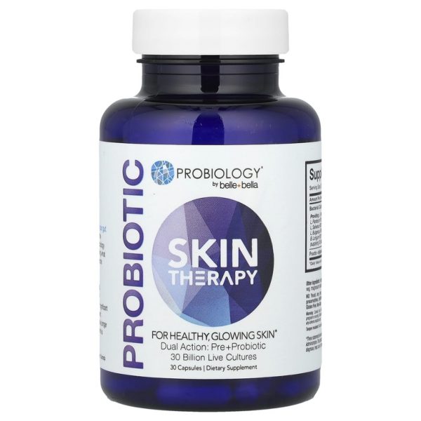 Belle+Bella, Probiology®, пробиотик для ухода за кожей, 30 капсул (15 млрд КОЕ в 1 капсуле)