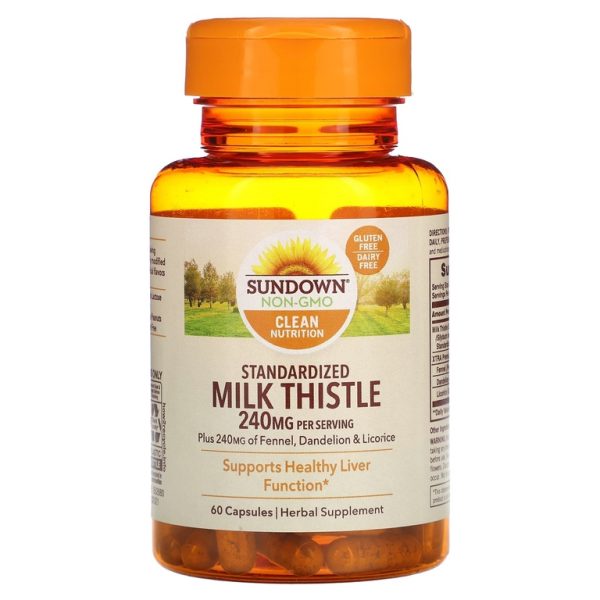 Sundown Naturals, Стандартизированный расторопша, 240 мг, 60 капсул (Товар снят с продажи)
