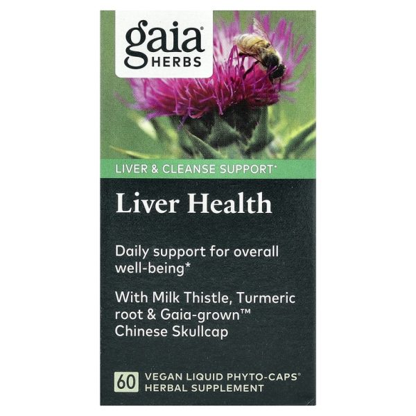 Gaia Herbs, средство для поддержания здоровья печени, 60 веганских жидких капсул Phyto-Cap