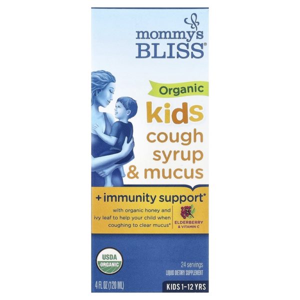 Mommy's Bliss, органический сироп от кашля для детей, укрепление иммунитета, для детей от 1 до 12 лет, 120 мл (4 жидк. унции)