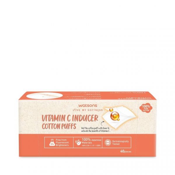 Watsons Vitamin C Inducer Cotton Puffs 40 pcs. Оригинал