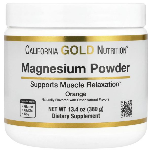 California Gold Nutrition, магний в растворимом порошке, со вкусом апельсина, 380 г (13,4 унции)
