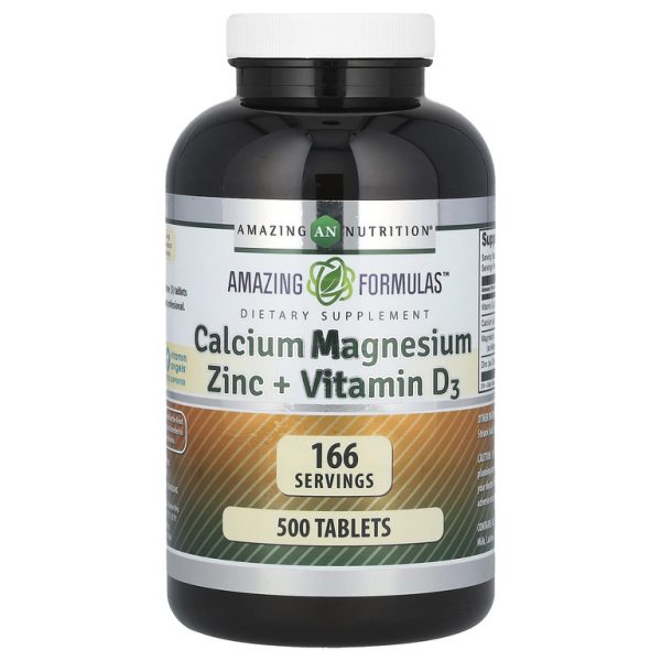 Amazing Nutrition, Amazing Formulas, кальций, магний, цинк и витамин D3, 500 таблеток