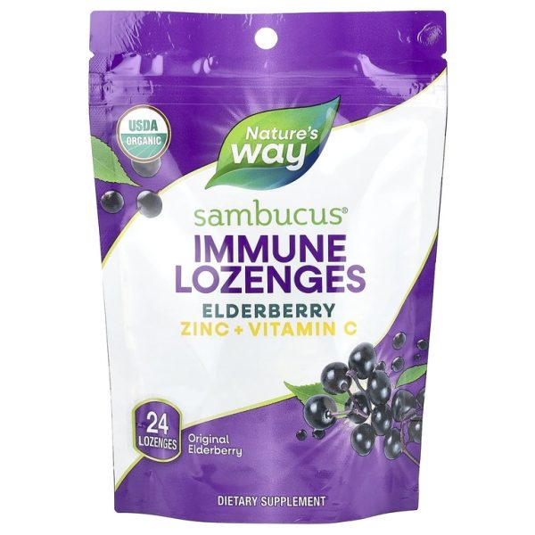 Nature's Way, Sambucus®, бузина, пастилки для иммунитета, оригинальная бузина, 24 пастилки