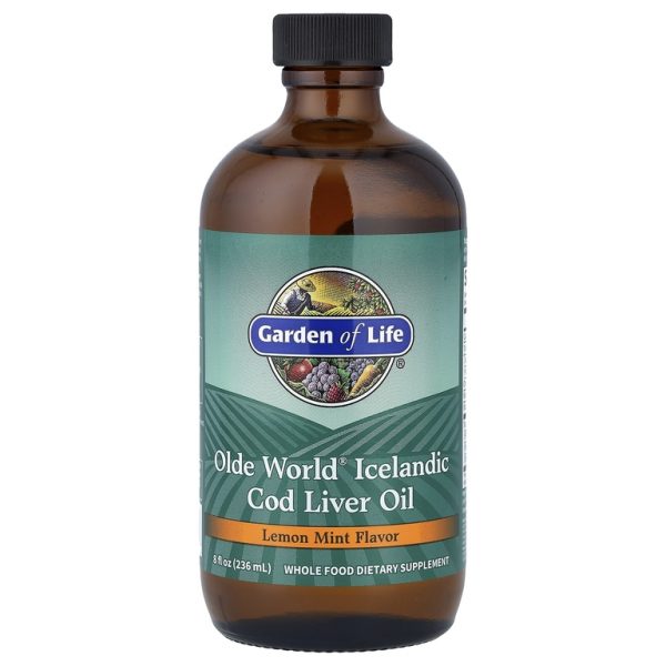 Garden of Life, Olde World®, жир печени исландской трески, лимон и мята, 236 мл (8 жидк. унций)